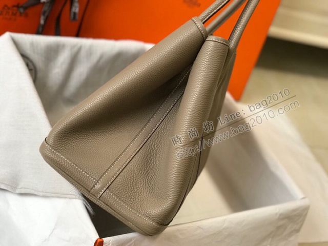 HERMES女包 Garden party花園包 togo皮 愛馬仕手提包 手腕包 大小號 斑鳩灰  Ama1615